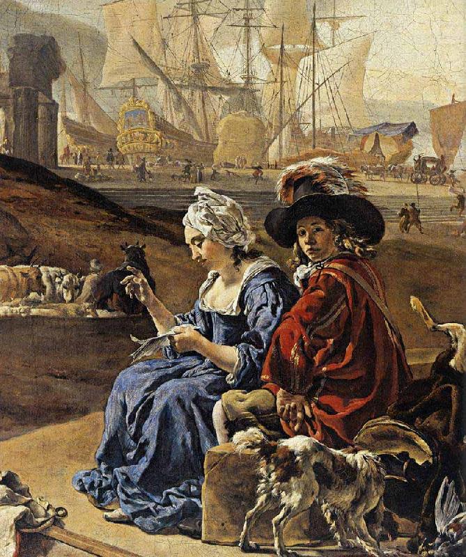 Jan Weenix An Italian Seaport china oil painting image